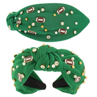 FOOTBALL THEME TOP KNOTTED HEADBAND